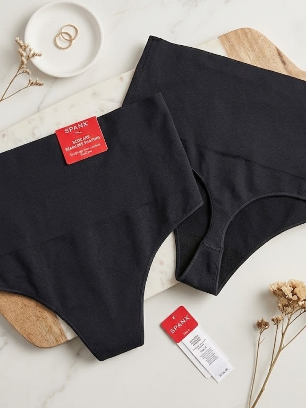 SPANX NWT EcoCare Plus Size Seamless Shaping Thongs 2 Pairs 1x NEW